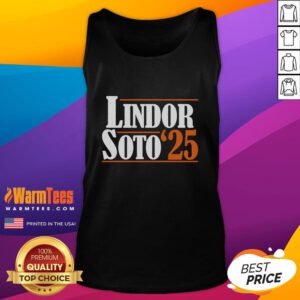 Alt Text: Good Lindor Sot O 25 New York Fan Tank Top featuring vibrant team colors and stylish design for baseball fans.