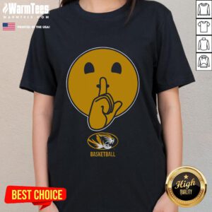 Good Mizzou Basketball Hush Ladies Tee featuring a stylish design for female fans of Mizzou basketball.