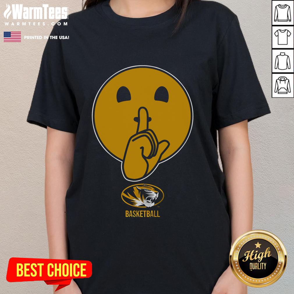 Good Mizzou Basketball Hush Ladies Tee featuring a stylish design for female fans of Mizzou basketball.
