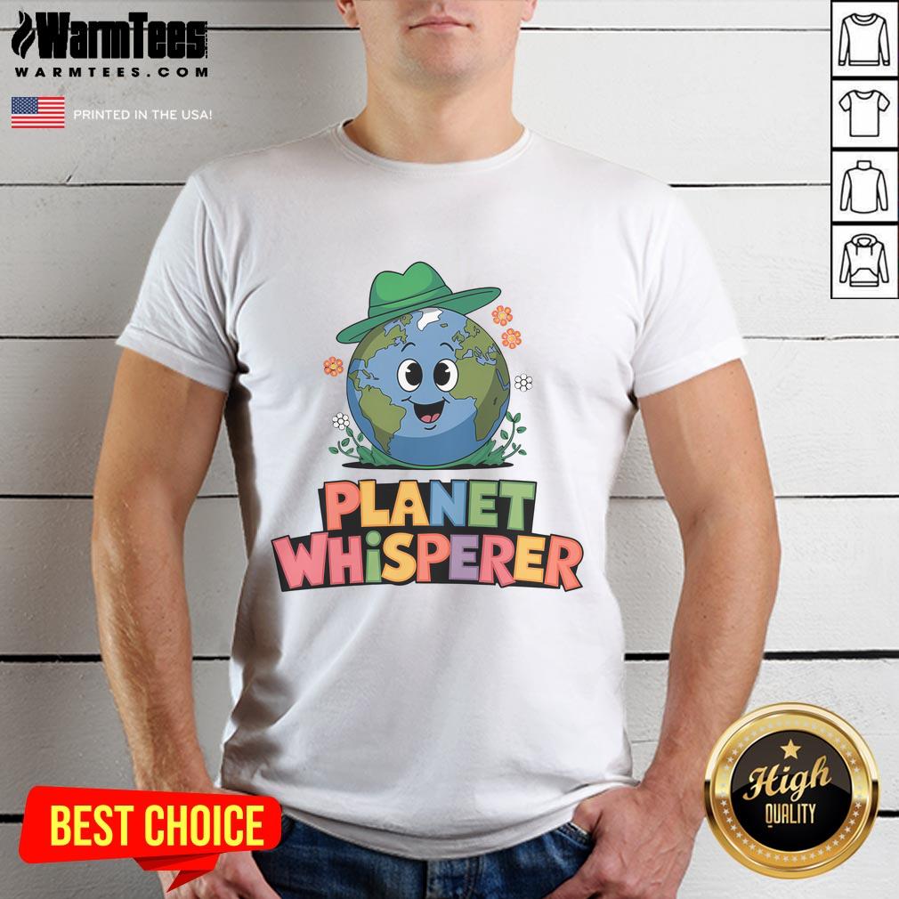 Good Planet Whisperer Adventure T-Shirt for Nature Lovers at School Field Day, promoting environmental awareness and fun.