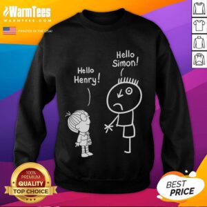 Good Simon in the Land of Chalk Drawings sweatshirt featuring Hello Henry and Hello Simon designs for stylish fans.