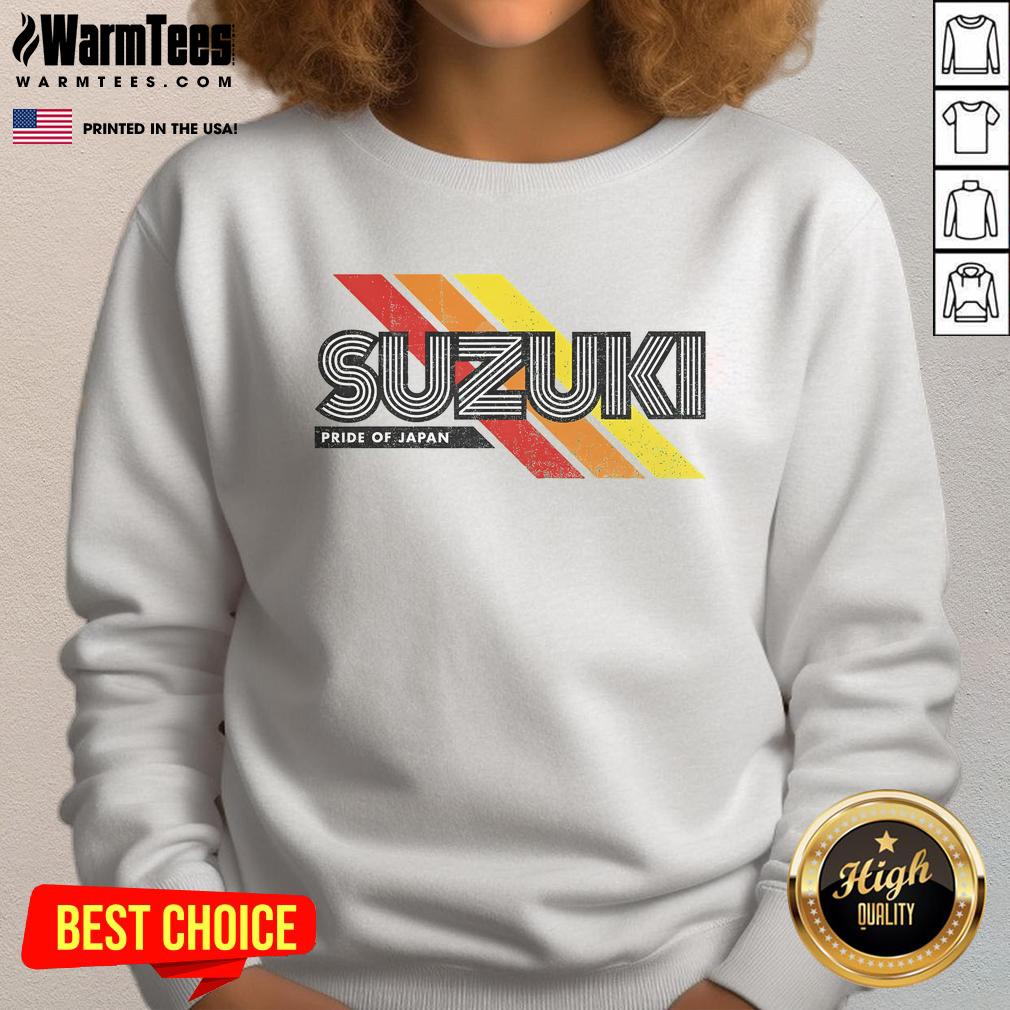Retro vintage sweatshirt featuring 'Good Suzuki' Japanese family name design, perfect for stylish casual wear.