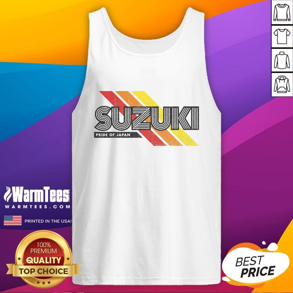 Retro vintage tank top featuring 'Good Suzuki' Japanese family name design, perfect for casual and stylish outfits.