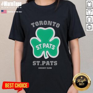 Alt Text: Good Toronto St. Patrick's Hockey Club Lucky Cover Ladies Tee featuring vibrant green design for St. Patrick's Day.