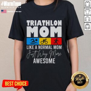Good Triathlon Mom Swim Bike Run Tee for ladies, perfect for triathlon sports enthusiasts and proud moms.