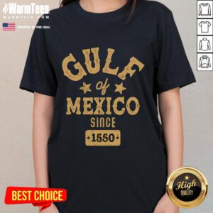 Good Vintage Gulf of Mexico Since 1550 Ladies Tee featuring a stylish design with a retro aesthetic.