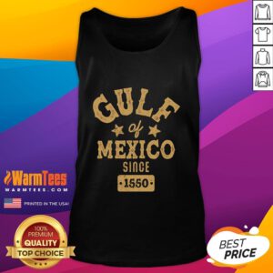 Stylish vintage Gulf of Mexico tank top since 1550, perfect for beach outings and casual summer wear.