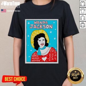 Good Wanda Jackson Rockabilly Folk Ladies Tee featuring vibrant design and vintage style, perfect for music lovers.