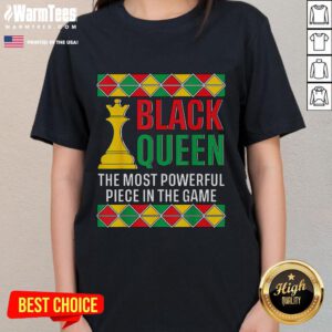 Hot Black History Black Queen ladies tee, showcasing a powerful design symbolizing strength and heritage in fashion.