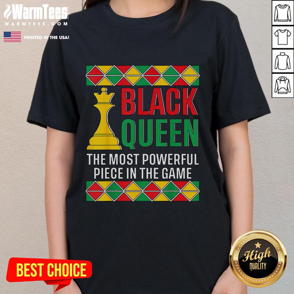 Hot Black History Black Queen ladies tee, showcasing a powerful design symbolizing strength and heritage in fashion.