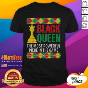 Hot Black History Black Queen T-Shirt showcasing a powerful design, celebrating strength and heritage in the game of life.