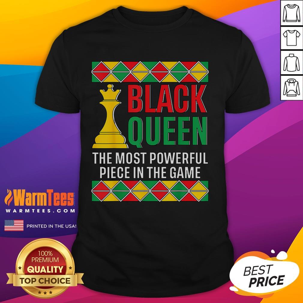 Hot Black History Black Queen T-Shirt showcasing a powerful design, celebrating strength and heritage in the game of life.