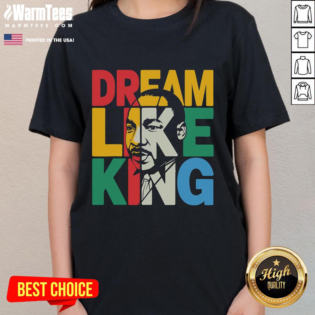 Stylish Hot Black History Month tee featuring a dream-like design of a powerful African leader for ladies.