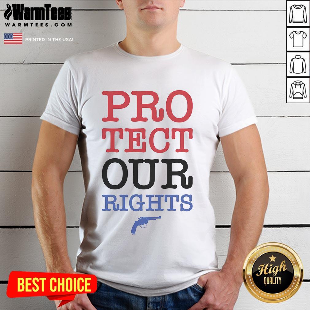 Hot Protect Our Gun Rights T-Shirt featuring bold graphics and a patriotic design for firearm enthusiasts.
