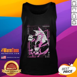 Hot YaeMomo Kitsune Vtuber tank top featuring vibrant design and colorful graphics, perfect for fans and gamers.