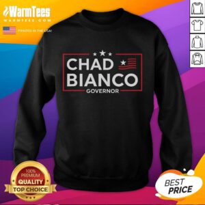 Chad Bianco sweatshirt promoting 'Nice Bianco for Governor 2026 California' campaign, featuring bold lettering and stylish design.
