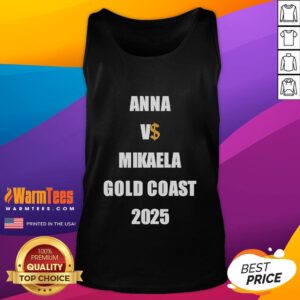 Nice Drake Anna vs Mikaela Gold Coast 2025 tank top featuring vibrant graphics and stylish design for summer wear.