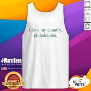 Official I Love My Country Philadelphia tank top featuring a stylish design, perfect for patriotic summer wear.