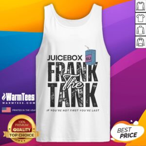 Official Juicebox Eli Frank 'If You're Not First, You're Last' tank top showcasing a trendy design for casual wear.