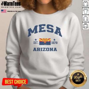 Vintage Mesa Arizona AZ sweatshirt established 1878, showcasing classic design and local pride in comfortable apparel.