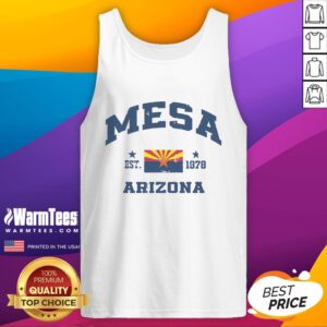 Vintage Mesa Arizona tank top, established 1878, showcasing a stylish design perfect for casual wear.