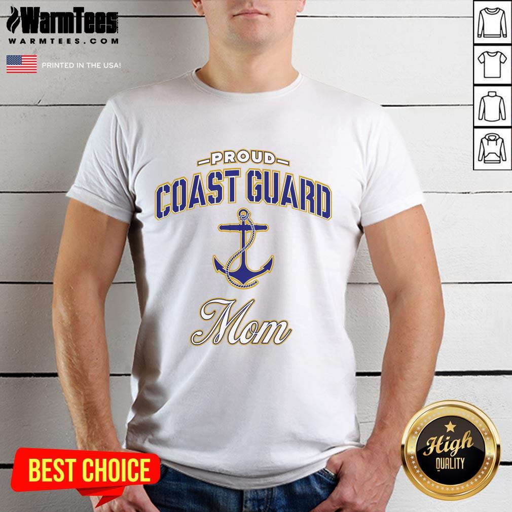 Alt Text: Official Proud Coast Guard Mom T-Shirt showcasing pride in the Coast Guard with a stylish design and vibrant colors.
