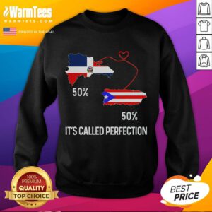 Stylish sweatshirt featuring a combined map design of the Puerto Rican and Dominican flags.