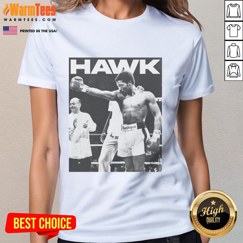 Awesome Aaron Pryor The Hawk Legend ladies tee featuring a stylish design celebrating boxing legend Aaron Pryor.