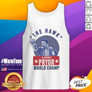 Awesome Aaron Pryor The Hawk World Champ tank top featuring a bold graphic design and vibrant colors.