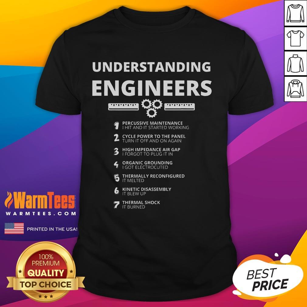 Awesome Engineering Understanding Engineers T-Shirt design featuring bold graphics and a creative engineering theme.