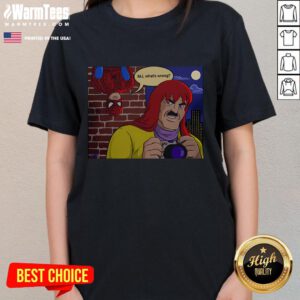 Awesome Spider-Man MJ What's Wrong Jameson's Disguise Ladies Tee showcasing vibrant graphic design and stylish fit.