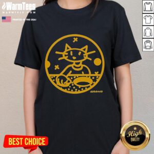 Cute The Brian Jonestown Massacre Ausgang DJ Cat Ladies Tee featuring vibrant colors and a playful design.
