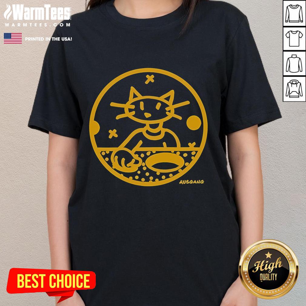 Cute The Brian Jonestown Massacre Ausgang DJ Cat Ladies Tee featuring vibrant colors and a playful design.