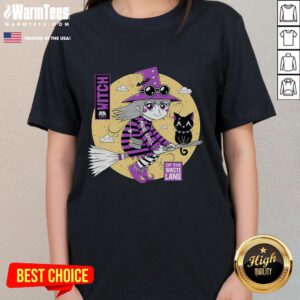 Alt Text: Cute Witch of the Wasteland ladies tee featuring a whimsical design perfect for Halloween and casual wear.