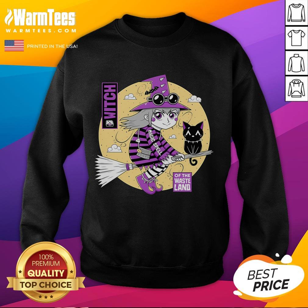 Cute Witch of the Wasteland sweatshirt featuring a whimsical design, perfect for cozy autumn outfits.