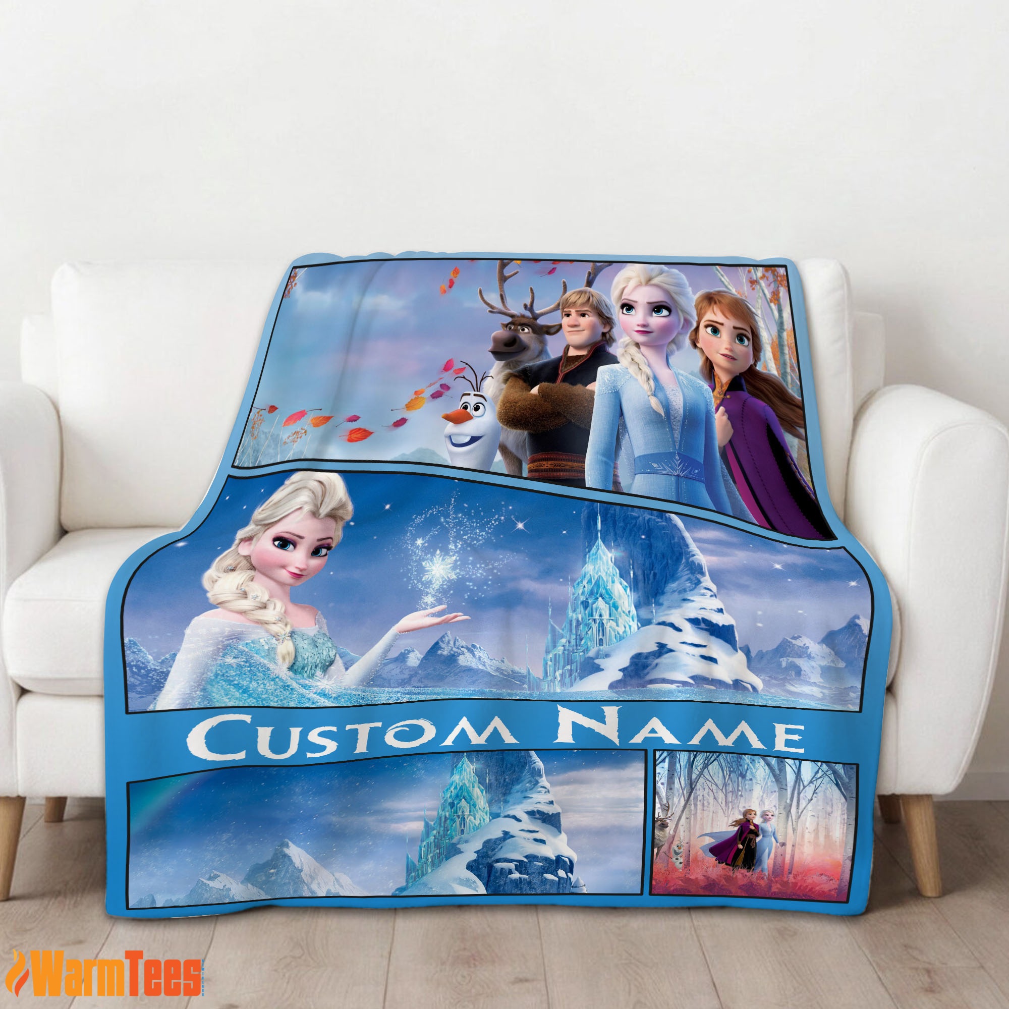 Disney Frozen Elsa & Friends Journey Collage Blanket Fleece Customized Blanket