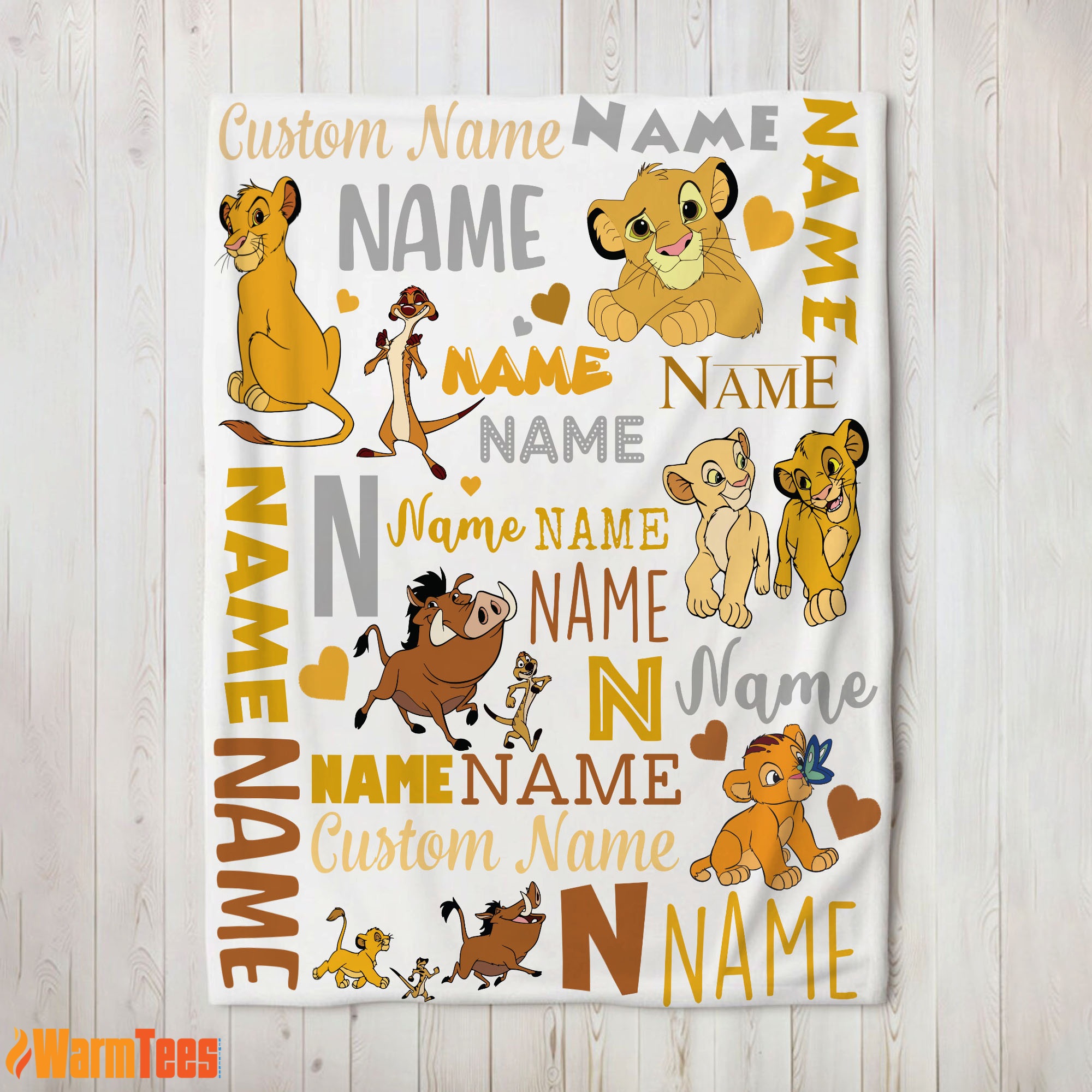 Disney Simba Timon Pumbaa The Lion King Blanket Fleece Customized Blanket
