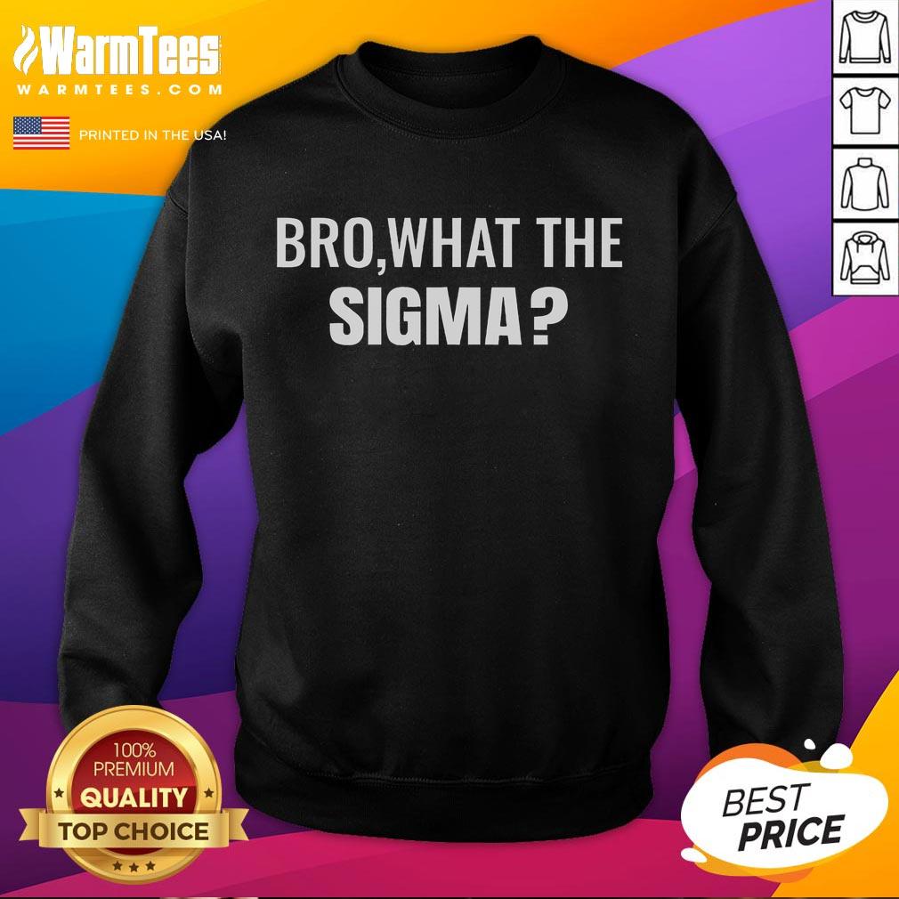 Funny Bro What The Sigma Meme Sweatshirt featuring a humorous graphic design, perfect for meme lovers and casual wear.