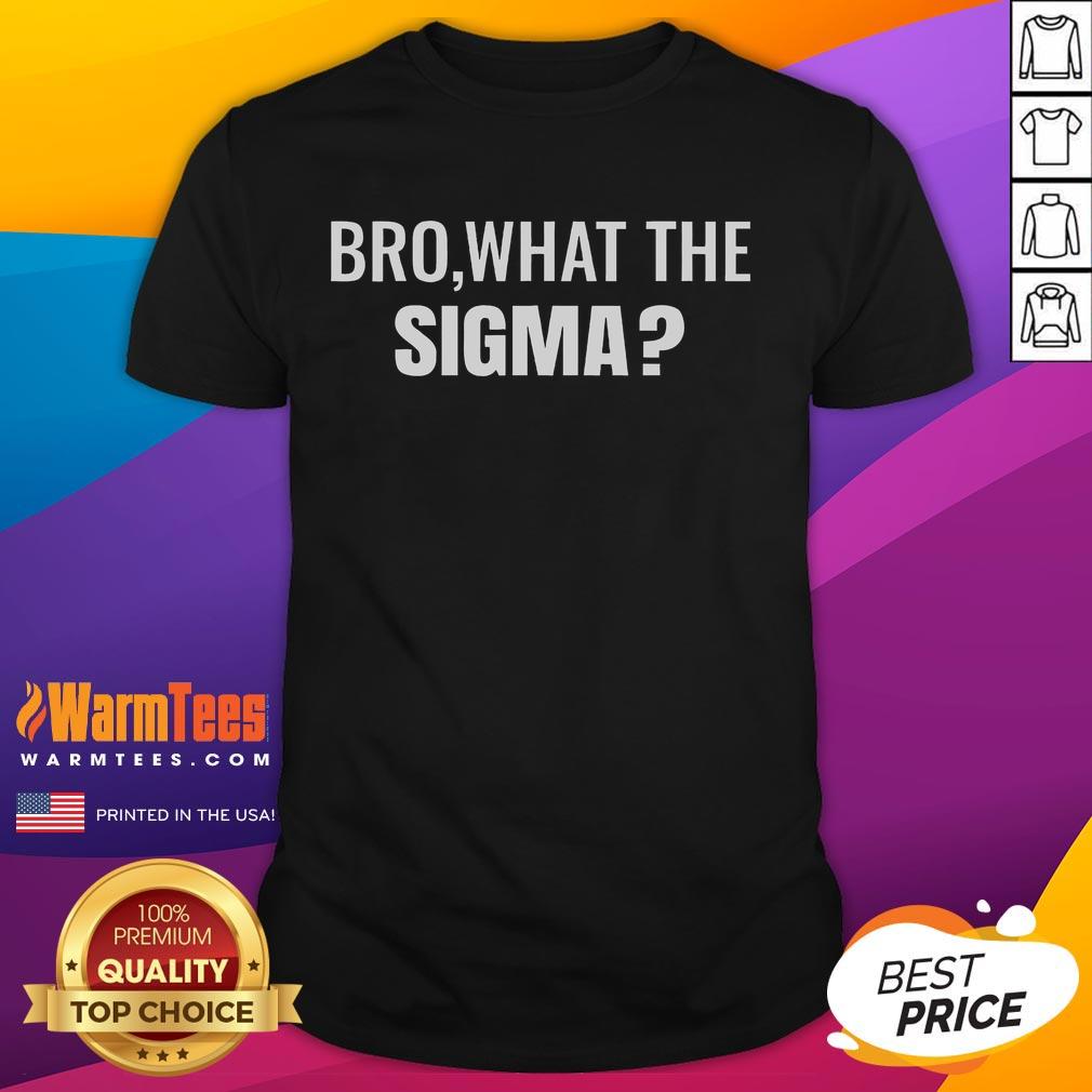 Funny Bro What The Sigma Meme T-Shirt featuring a humorous graphic design perfect for meme lovers and casual wear.
