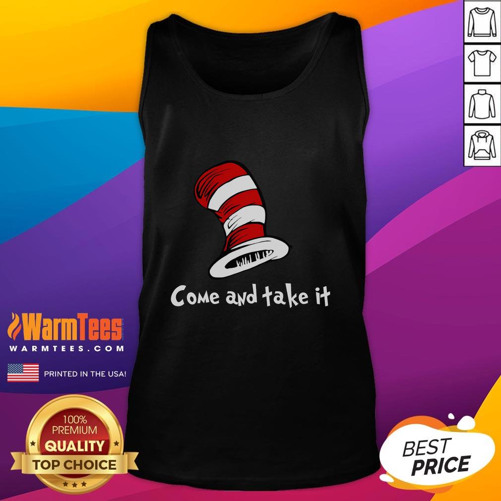 Funny Come And Take It Hat Tank Top featuring a humorous design, perfect for casual summer wear and expressing your personality.
