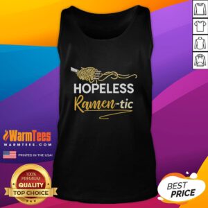 Funny Hopeless Ramentic Ramen Noodles tank top featuring Japanese anime design, perfect for ramen lovers and anime fans.