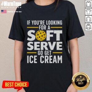 Funny ladies tee featuring a soft serve ice cream design, perfect for ice cream lovers and summer fun.