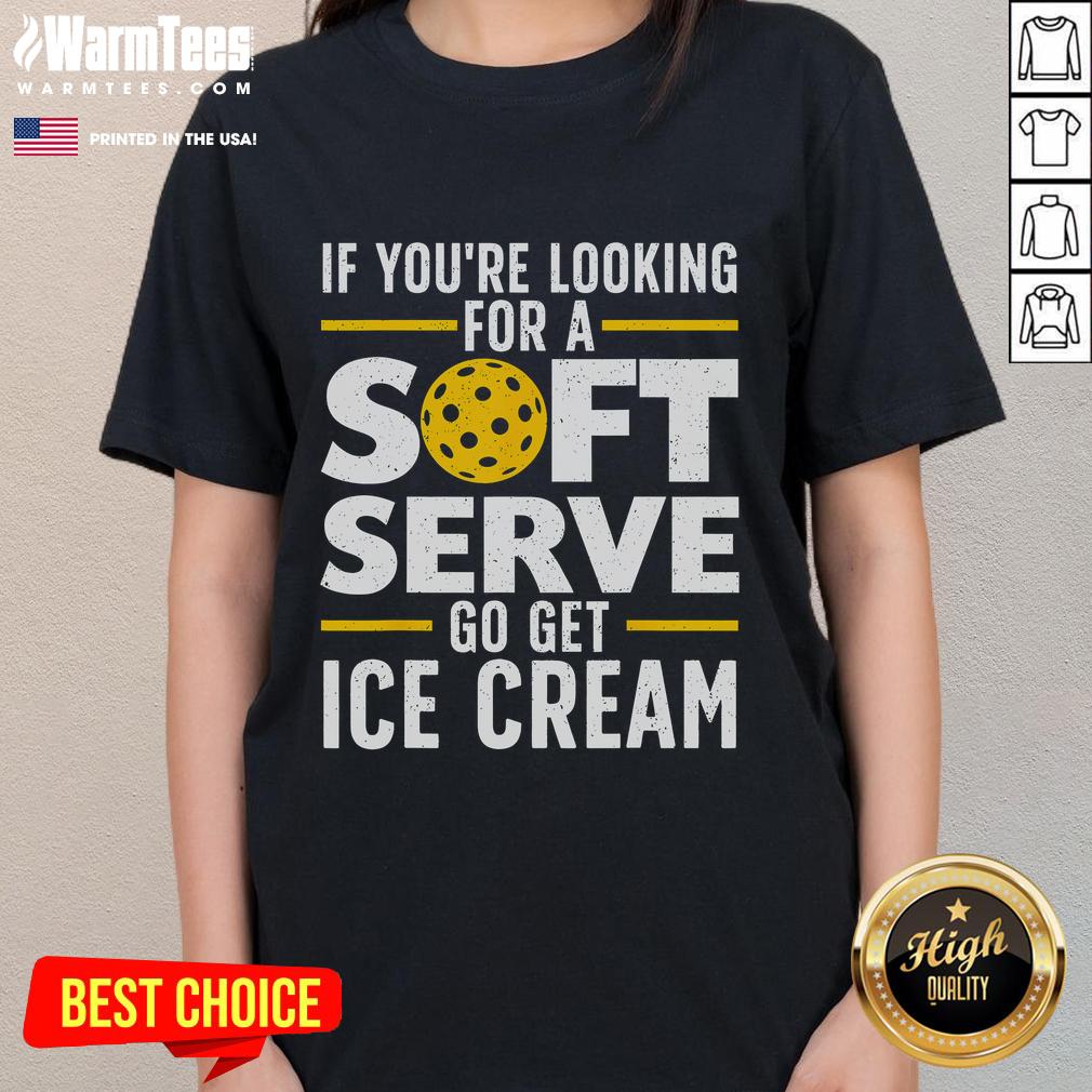 Funny ladies tee featuring a soft serve ice cream design, perfect for ice cream lovers and summer fun.