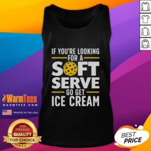Funny soft serve ice cream tank top design perfect for ice cream lovers and summer fun.
