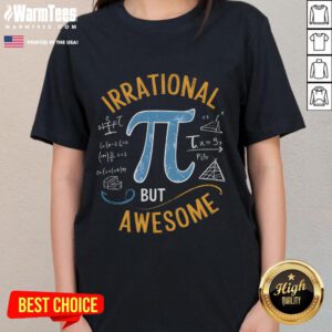 Funny Pi Day spiral design on a ladies tee, celebrating math with a quirky and stylish twist for math enthusiasts.