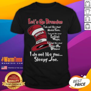 Funny Let's Go Brandon MAGA T-Shirt featuring bold text and patriotic colors, perfect for political humor enthusiasts.