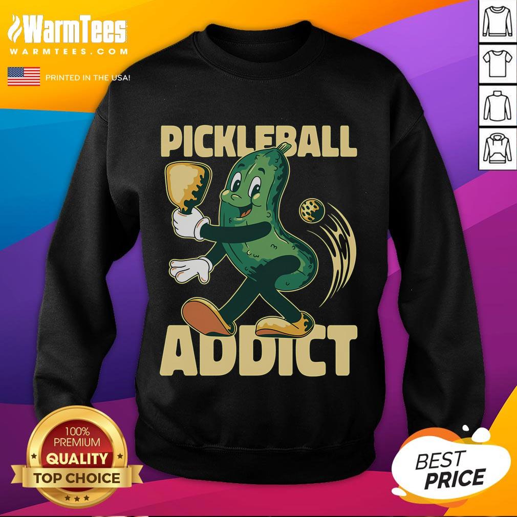 Funny pickleball addict vintage sweatshirt featuring a quirky design perfect for pickleball enthusiasts and casual wear.