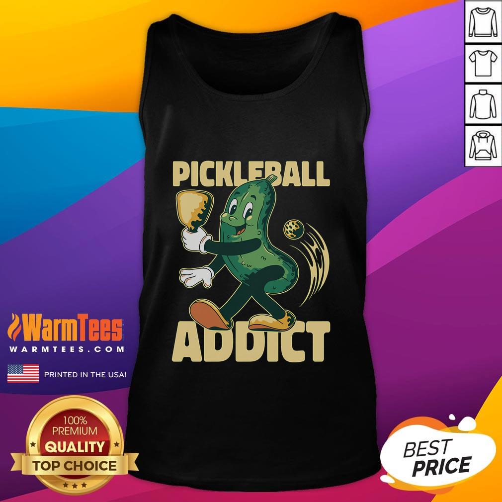 Funny pickleball addict vintage tank top featuring a playful design perfect for passionate pickleball enthusiasts.