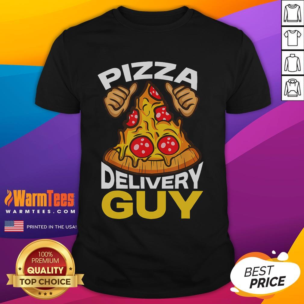 Funny pizza delivery guy t-shirt featuring a humorous pizza man graphic, perfect for pizza lovers and delivery enthusiasts.