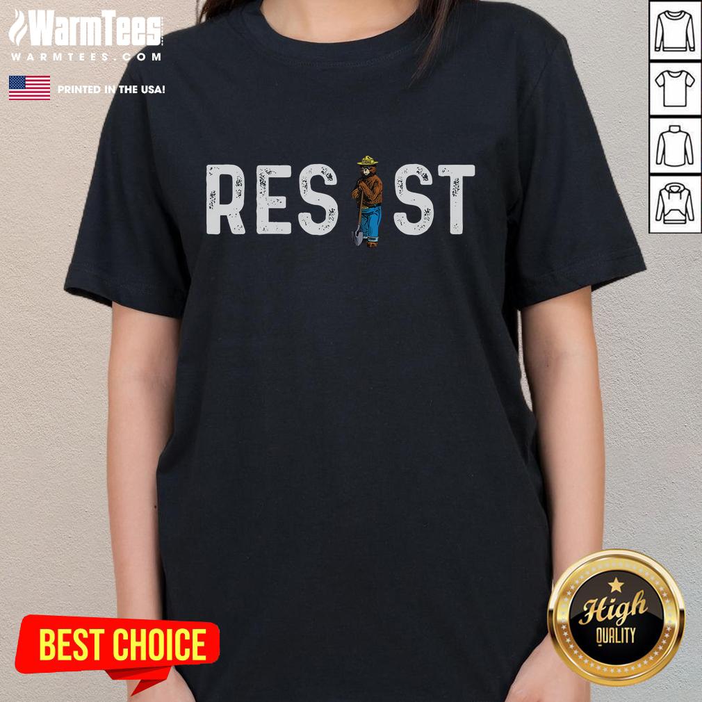 Funny Resist National Park Ladies Tee featuring a playful design perfect for nature lovers and park enthusiasts.